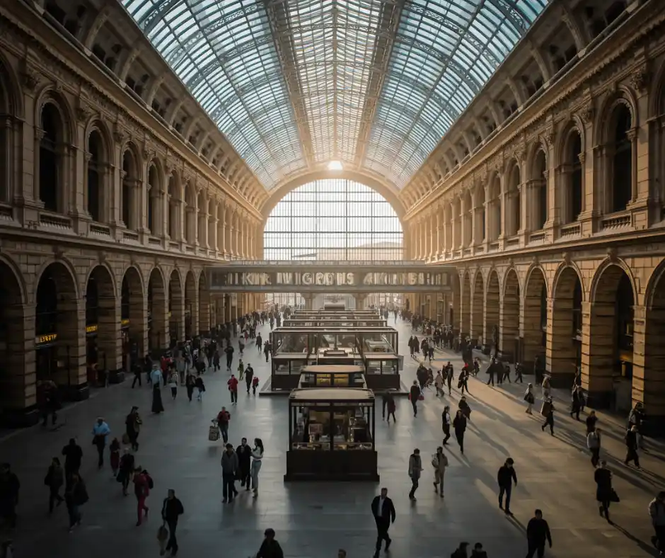 Offerta viaggio Harry Potter nel Regno Unito – King’s Cross Londra Interno della stazione King's Cross a Londra, tappa del viaggio organizzato nel Regno Unito.