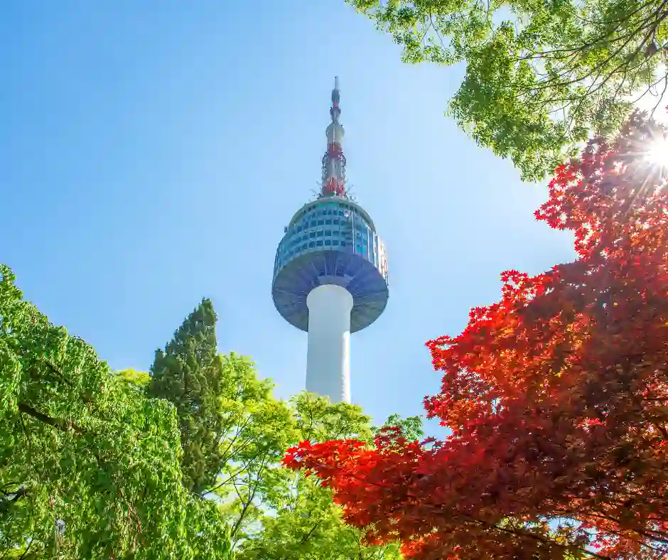 Offerta viaggio Corea del Sud con N Seoul Tower N Seoul Tower immersa nel verde del monte Namsan.