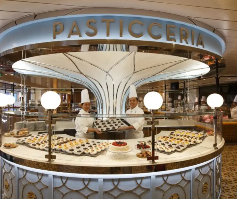 Offerta viaggio Costa Smeralda con ristorazione e pasticceria gourmet Pasticceria artigianale a bordo della nave Costa Smeralda.